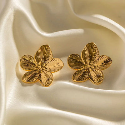 BOUCLES D'OREILLES PAPILLON PLAQUÉES OR 18 CARATS 