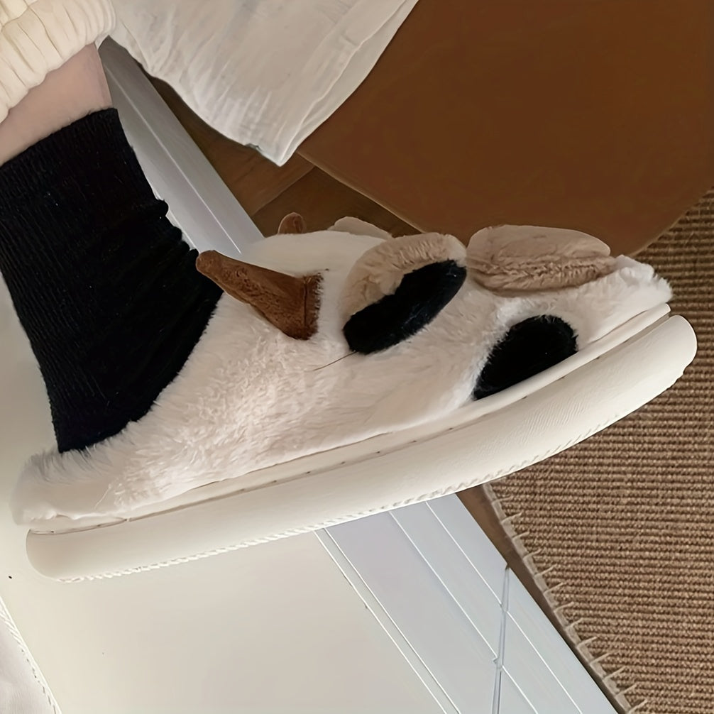 COW FLUFFY SLIPPERS