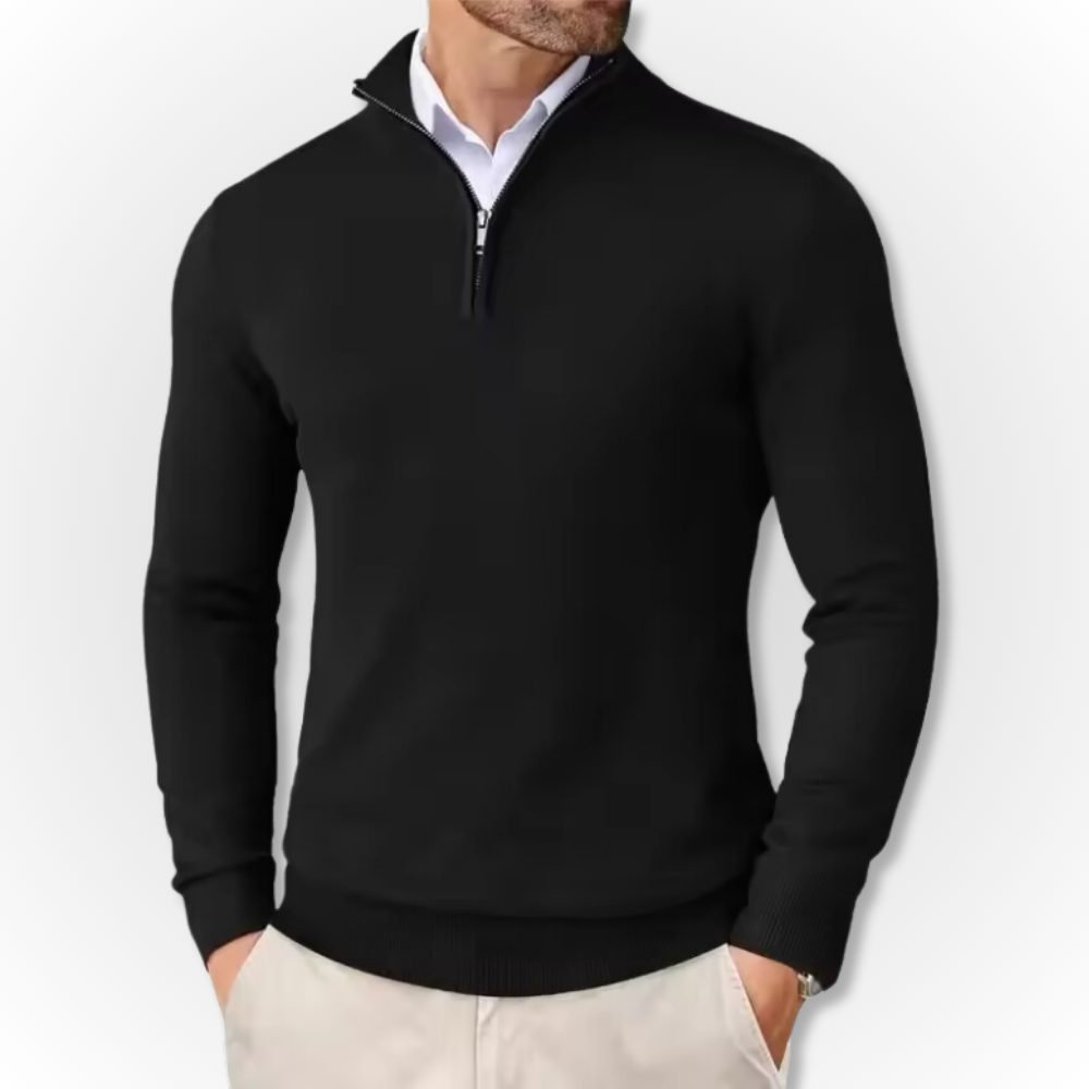 CHRISTIANO QUARTER ZIP SWEATER