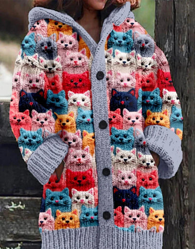 ANITA COLORFUL KNIT CAT CARDIGAN