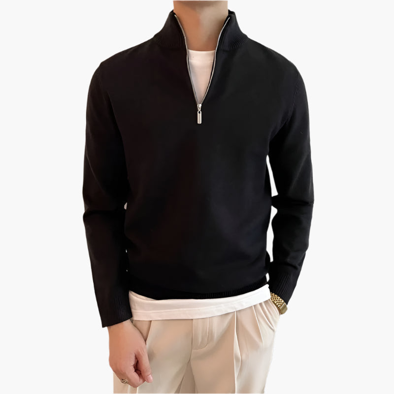 JOHN QUARTER ZIP SWEATER