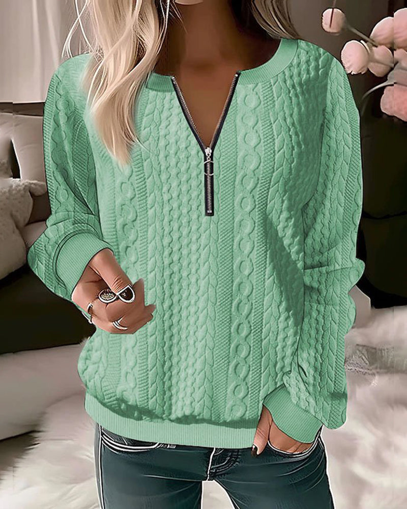 PULL ZIPPÉ LILA