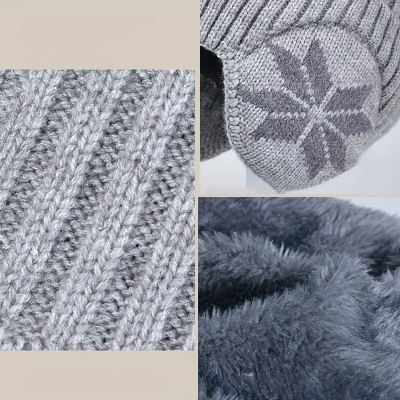 BONNET ET ÉCHARPE EN TRICOT CHAUD POUR L'HIVER