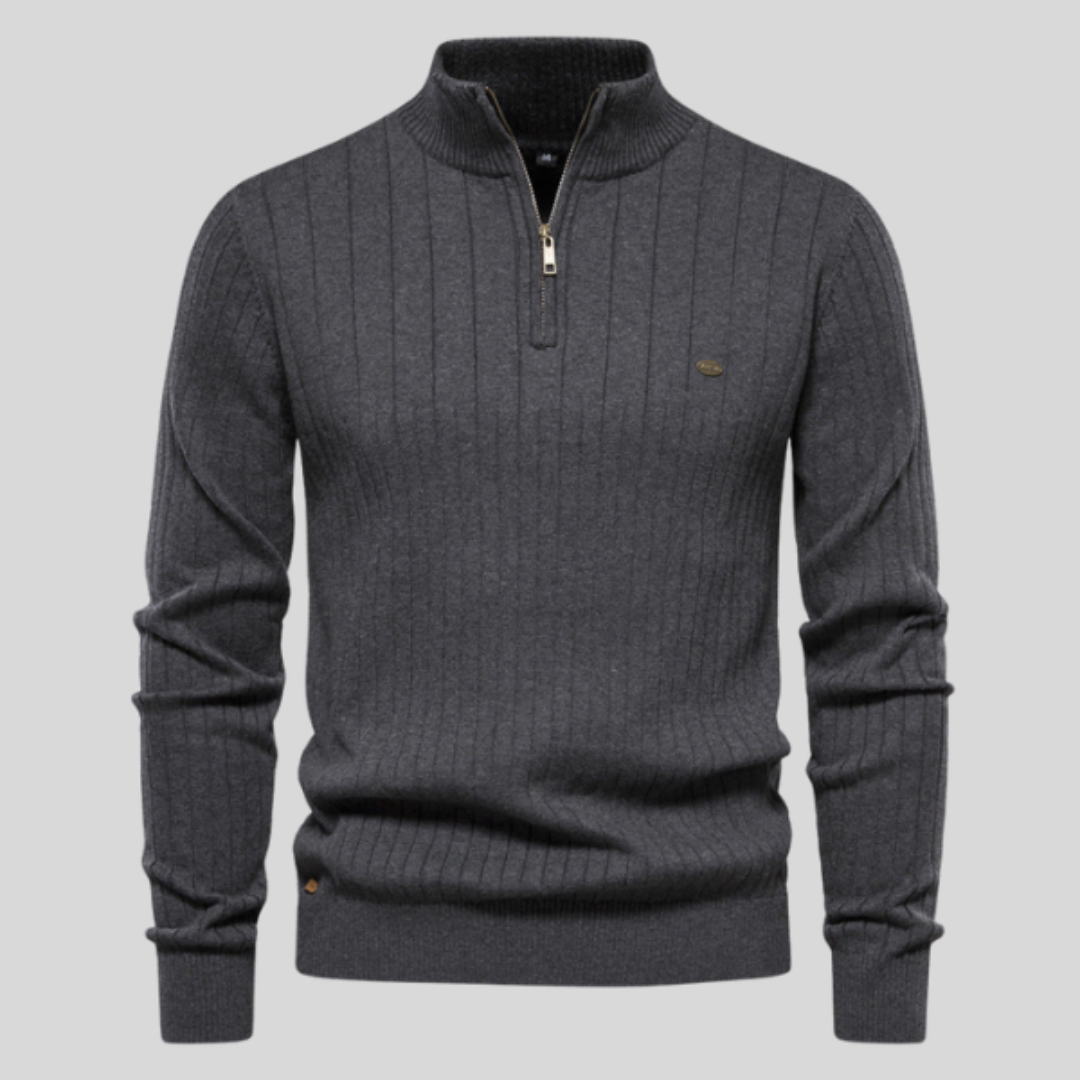 LEVI QUARTER-ZIP SWEATER