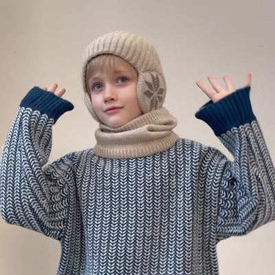 BONNET ET ÉCHARPE EN TRICOT CHAUD POUR L'HIVER