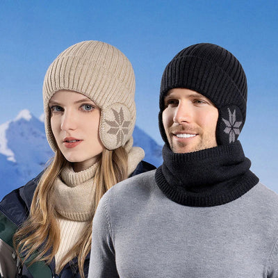 BONNET ET ÉCHARPE EN TRICOT CHAUD POUR L'HIVER