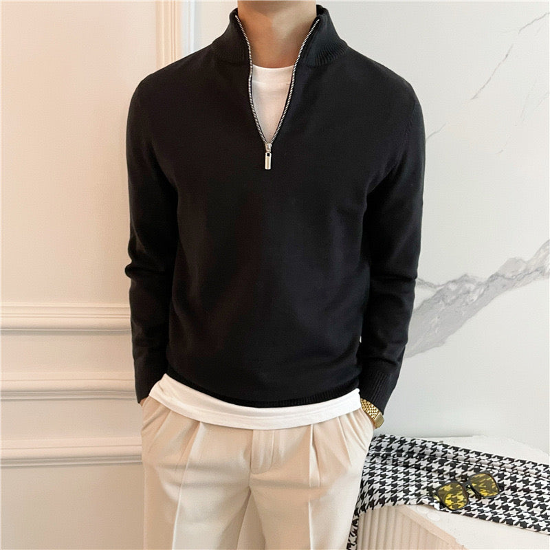 JOHN QUARTER ZIP SWEATER