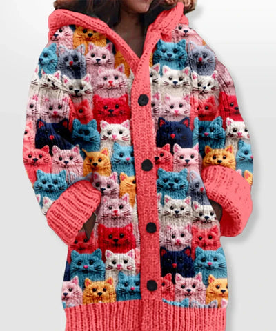 ANITA COLORFUL KNIT CAT CARDIGAN