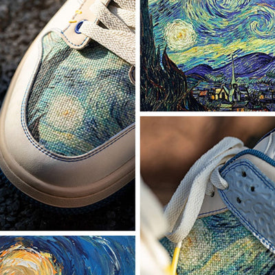 BASKETS INSPIRÉES DE LA NUIT ÉTOILÉE DE VAN GOGH