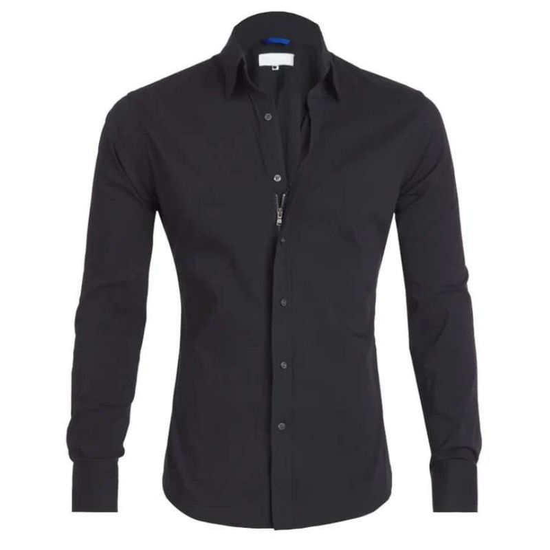 CHEMISE INFROISSEUSE EMILIO AVEC FERMETURE ÉCLAIR 