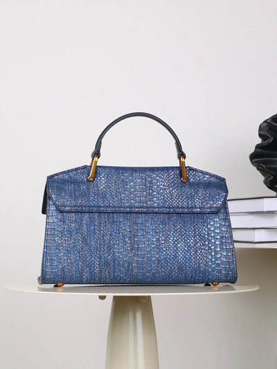 EMBOSSED SNAKE PRINT BAG