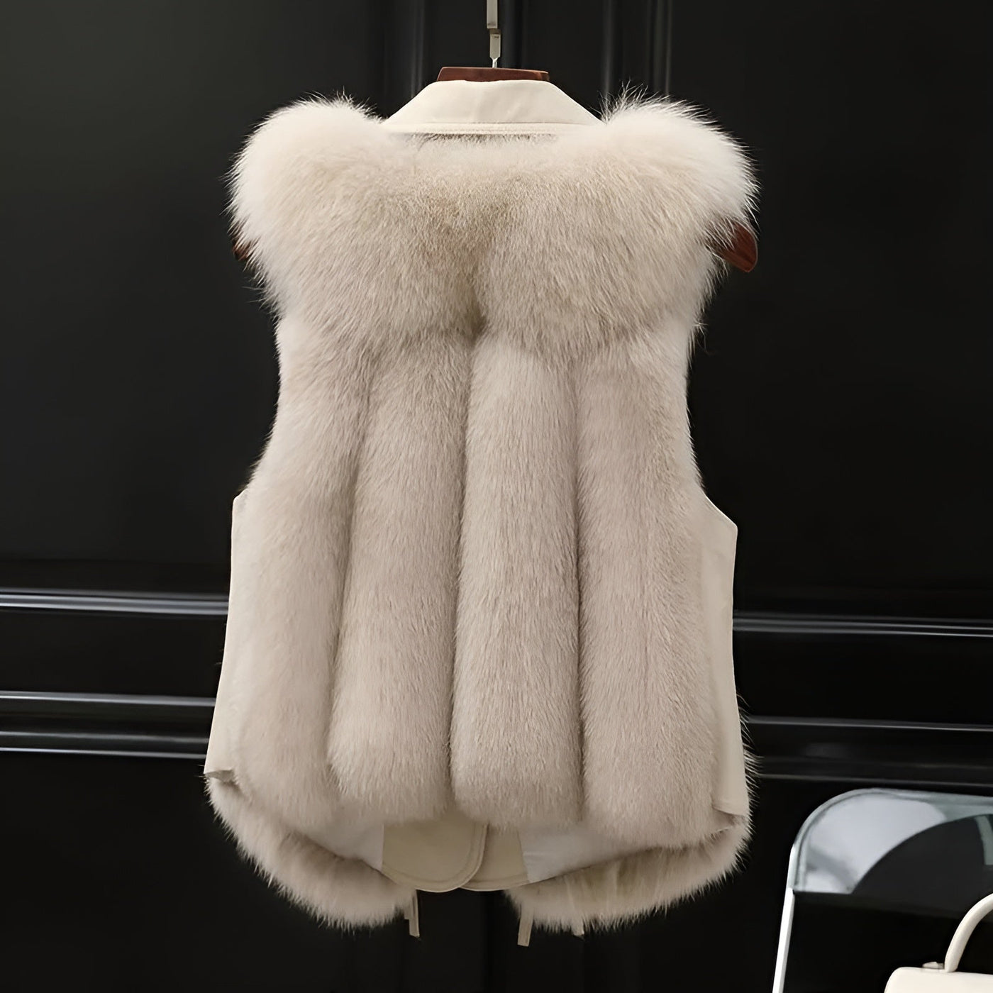 ERIKA ELEGANT FUR LEATHER COAT