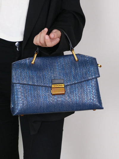 EMBOSSED SNAKE PRINT BAG