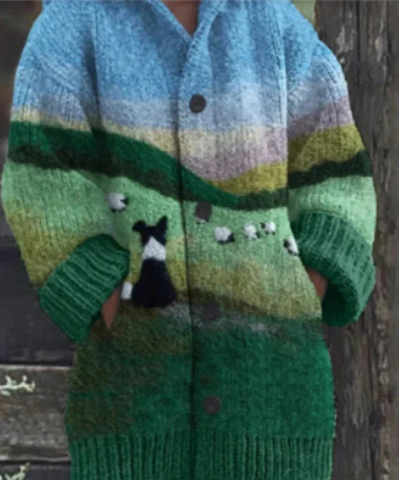 ANITA COLORFUL KNIT CAT CARDIGAN