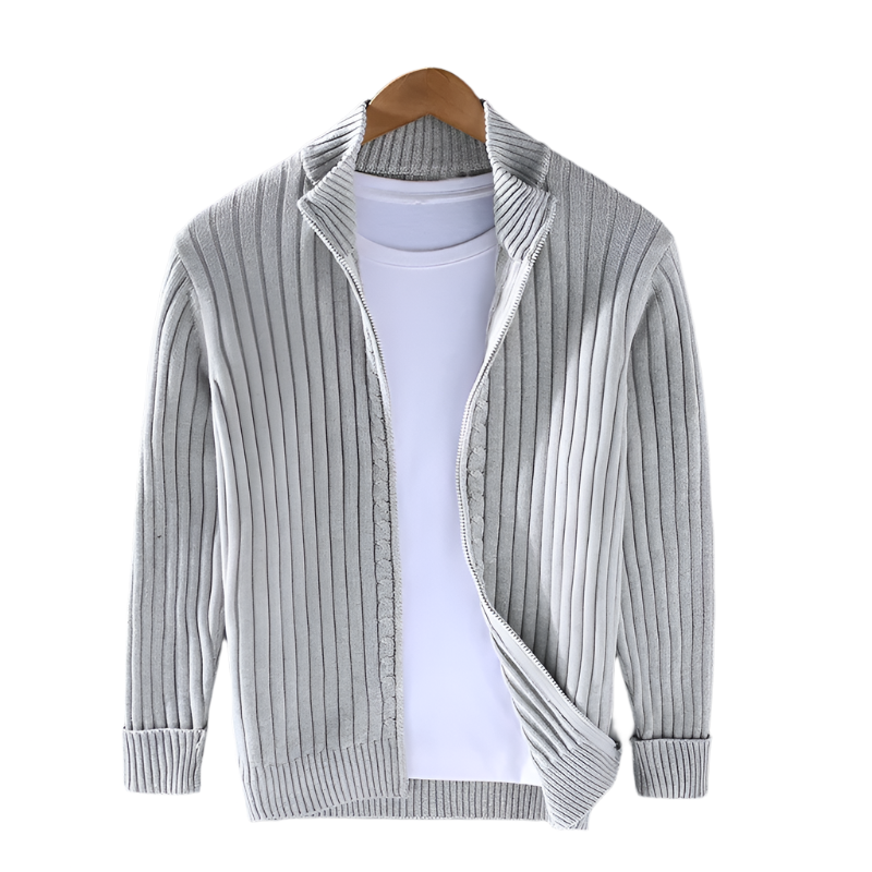 THIBAULT CASUAL CARDIGAN WITH ZIPPER