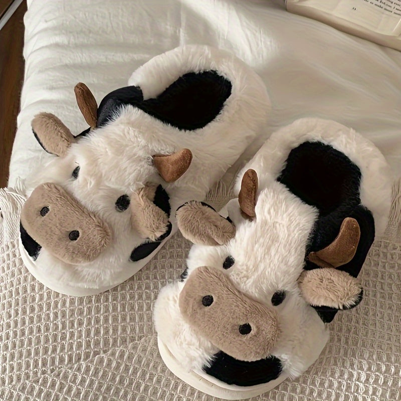 COW FLUFFY SLIPPERS