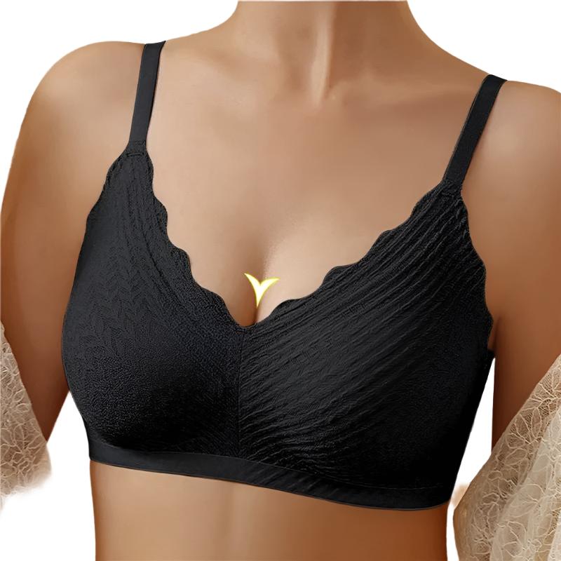 YOLANDA SEAMLESS WIRELESS LACE BRA