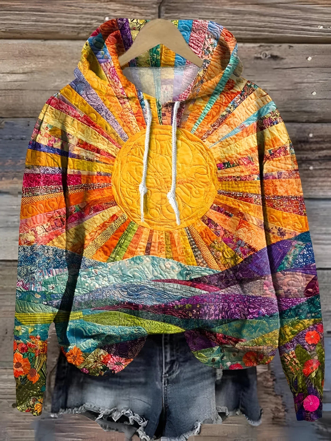 EMELINE COLORFUL SUNRISE HOODIE