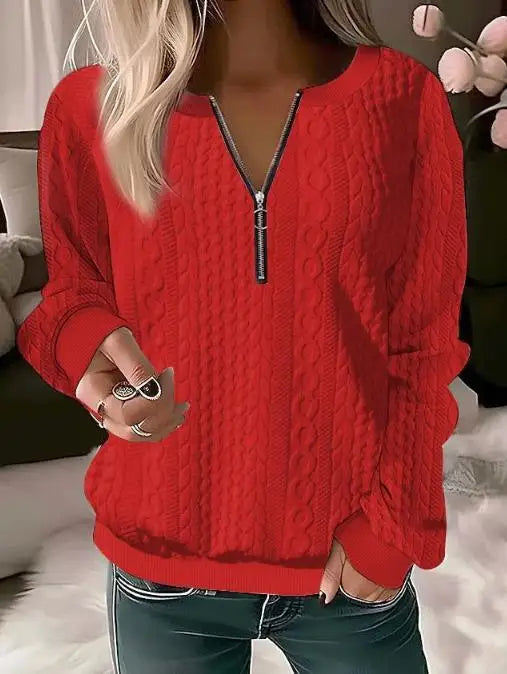 LILA ZIP-UP SWEATER