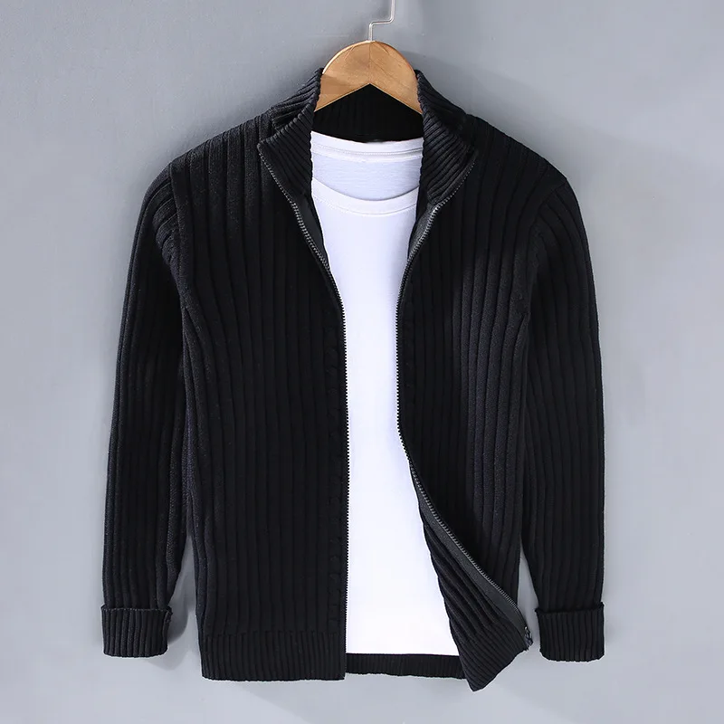 THIBAULT CASUAL CARDIGAN WITH ZIPPER